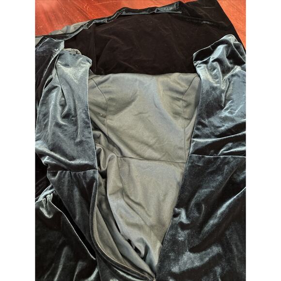 AW Bridal Green Velvet Maxi Dress Size 6 Flutter Sleeve Forest Fairy Bridesmaid - Picture 5 of 13